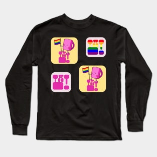 The Pink Palace - Coffee Lovers - La! Gay Pride Flag Mug Long Sleeve T-Shirt